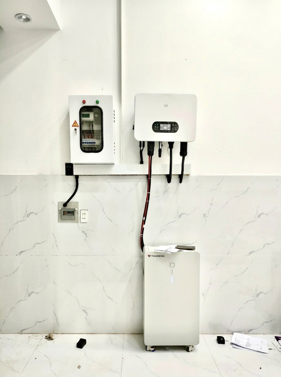 Bàn Giao Hệ Thống Điện Mặt Trời Hybrid 8.6kWp – 16kWh Cho Gia Đình Anh Cường (Quận 12)