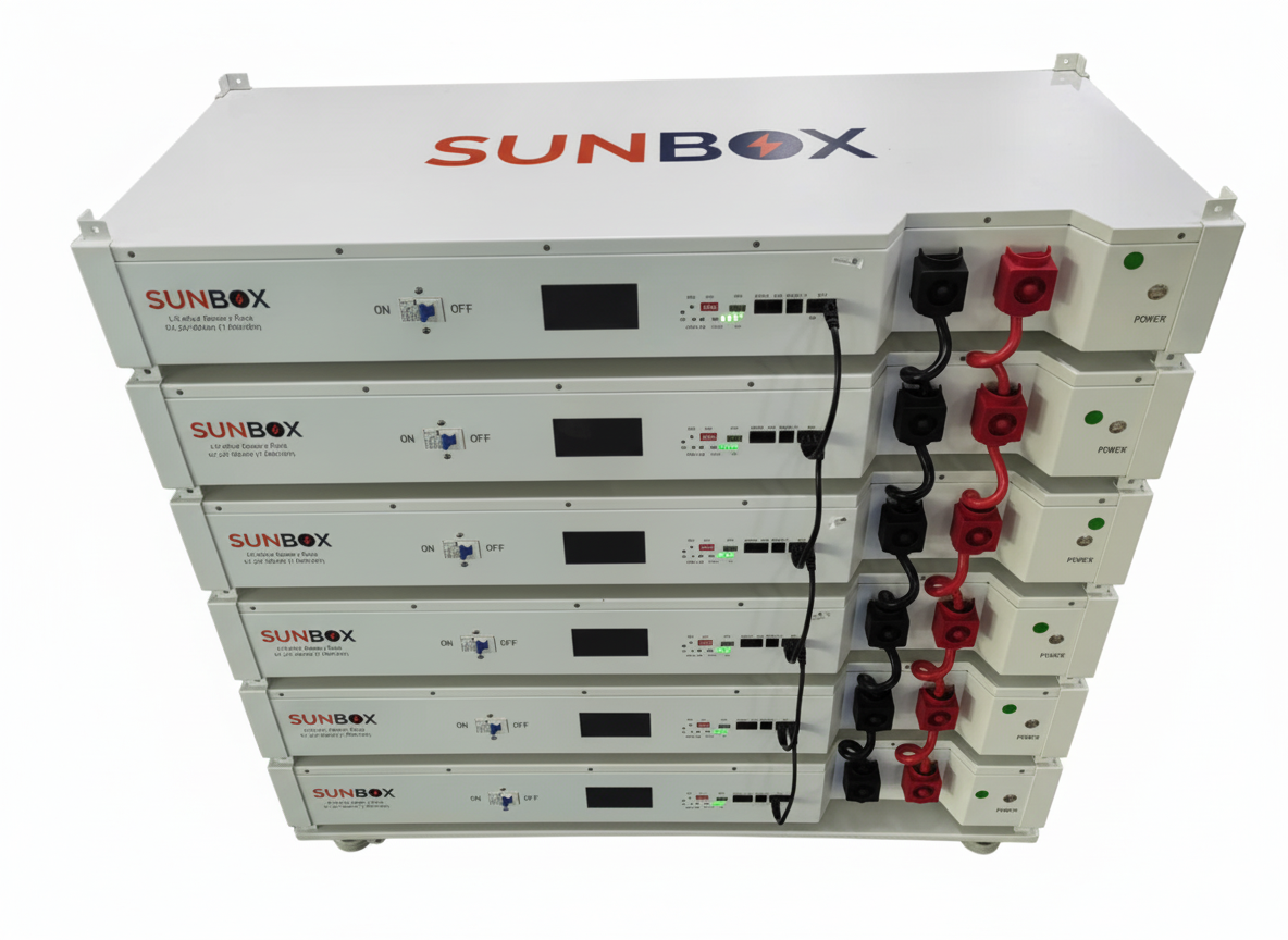 Pin lưu trữ Sunbox 150Ah – 51.2V – 7.68kWh