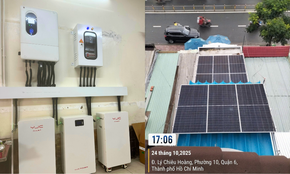 Bàn giao hệ thống điện năng lượng mặt trời tại nhà ở 34C Lý Chiêu Hoàng, Quận 6