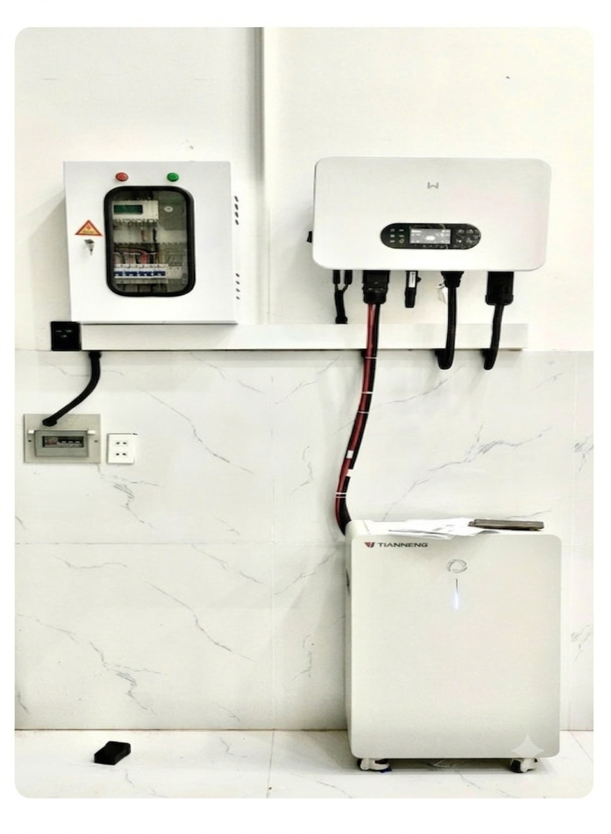 Bàn Giao Hệ Thống Điện Mặt Trời Hybrid 8.6kWp – 16kWh Cho Gia Đình Anh Cường (Quận 12)