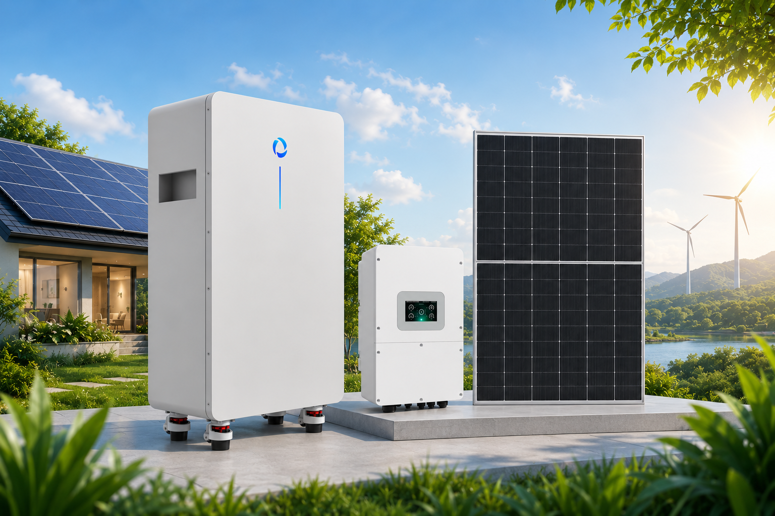 Combo Hybrid 10kWp - Lưu trữ 16kWh (LONGi & PowerMaster & Tianneng)