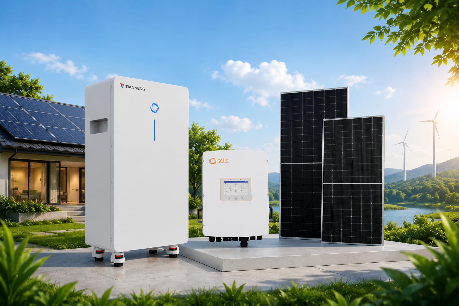 Combo Hybrid 17.5kWp - Lưu trữ 48kWh (TCL & Solis & Tianneng)