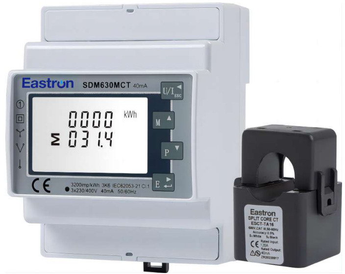 Công tơ điện Deye 3 pha – SDM630MCT + CT 300A